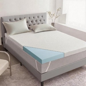 Vipbear Memory Foam Mattress Topper Queen 2 Inch, Breathable Bed Topper with Removable Cover, High-Density Mattress Pad for Pain Relief, No Smell - 1 of 4