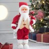 Whisen 11x6.7x23"H Felt/Plastic/Faux Fur Standing Santa W/Lantern & Bag, Christmas Decoration - Multicolor - 4 of 4