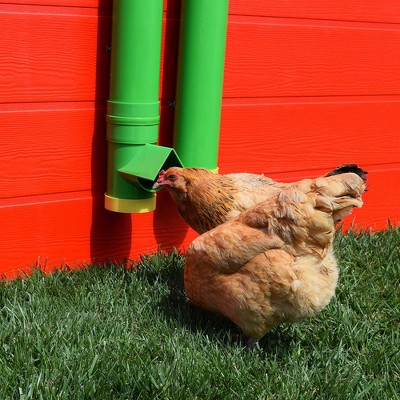 Green Plastic Elevated Poultry Waterer with Mounting System, 2-Pack