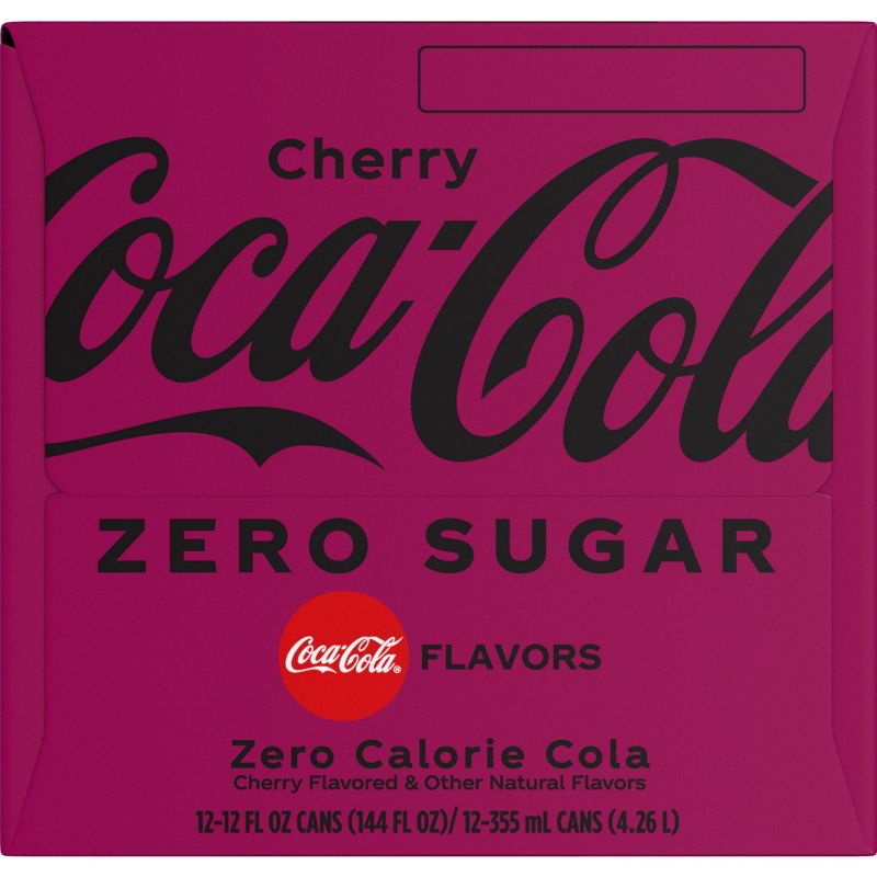 Coca-Cola Cherry Zero - 12pk/12 fl oz Cans, 4 of 17