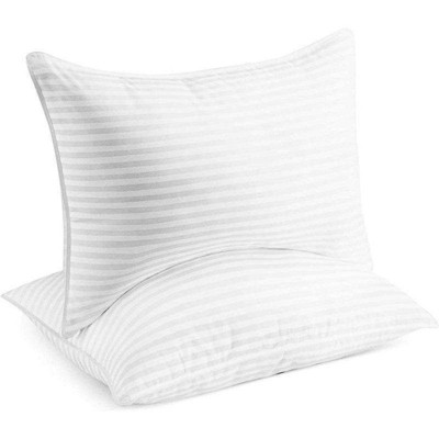 BRINJOY Hotel Collection Standard/Queen Bed Pillows 2-Pack - Down Alternative Sleeping Pillows for Back, Stomach & Side Sleepers