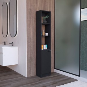 TIRAMISUBEST Linen Bathroom Storage Cabinet with one Doors, Tall Bathroom Cabinet with 6 Shelves, for Bathroom, Living Room, Kitchen - 1 of 4