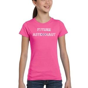 LA Pop Art Future Astronaut - Girl's Word Art T-Shirt - 1 of 4