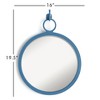 Plum & Post 19.5"L x 0.75"H x 16"W Eliana Blue Framed Round Decorative Wall Mirror - 4 of 4