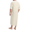 BLUEMING Men's Kaftan Robe Thobe Long Sleeve Button Down Henley Side Splits Casual Side Split Gown Shirt - 2 of 4