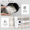 2*6Washable Foldable Vintage Floral Fringed Edge Rug Soft Thin Carpet Non-Slip Backing & Stain-Resistant Surface Reusable Machine Washable Floor Mat - 3 of 4