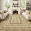 Washable Modern Braided Printed Rug Non Slip Low Pile Rug Soft Contemporary Throw Floor Cover Foldable Indoor Carpet for Living Room Bedroom - 2 of 4