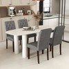 Tangkula Wooden Dining Chair Set of 4 w/Rubber Wood Legs Padded Seat S Springs High  Back - 3 of 4