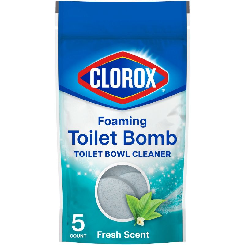 Clorox Fresh Scent Foaming Toilet Bomb Toilet Bowl Cleaner - 5ct, 1 of 16