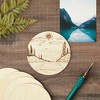 Juvale 12 Pack 6 Inch Unfinished Wood Circles for Crafts, Blank Cutout Slices for Wood Burning, Engraving, Round Wooden Discs, 1/10 Inch Thick - 4 of 4