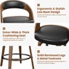 Gikpal Bar Stools, 26" Counter Height Barstools with Bentwood Legs, Swivel Counter Stools with Back, Modern Faux Leather Upholstered Bar Chairs - 4 of 4