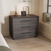 FUFU&GAGA Modern 3 - Drawer Wooden Nightstand -Storage Organizer for Bedroom & More - 4 of 4
