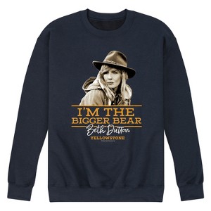 Men's - Yellowstone - I'm The Bigger Bear Graphic Fleece Sweatshirt - 1 of 4