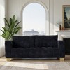 3-Seater Chenille Sofa with Wide Armrests, Tufted Seat, Custom Stainless-Steel Legs, High-Density Cushions, and Modern Design - 4 of 4