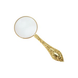 Unique Bargains Magnifying Handheld Magnifier with Decorative Handle 10X Magnification ABS Metal 4.5cm 1 Pc - 1 of 4