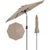 10FT Outdoor Patio Umbrella with Push Button Tilt & Crank, Market Umbrella, 8 Sturdy Ribs UV Protection for Garden Backyard Pool Deck - 2 of 4