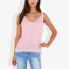 Anna-Kaci Women's V-Neck Knit Tank Top With Eyelet Detail - 2 of 4