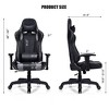 Costway Massage Gaming Chair Racing Office Computer Recliner with Lumbar Support - 3 of 4