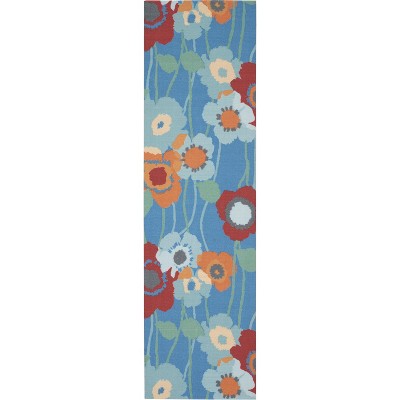 Waverly Sun & Shade "Pic-A-Poppy" Bluebell Indoor/Outdoor Area Rug by Nourison