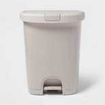 7gal Step Trash Can with Locking Lid Gray - Brightroom™