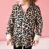 Girls Lana Leopard French Terry Peplum Hoodie - Posh Peanut - 4 of 4