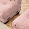 4-Seater Chenille Cloud Sectional Sofa,Modular Deep Seat Couch with 2 Ottomans, Comfy Sofa with Bolster Arms for Living Room-Tanpinhause - 3 of 4