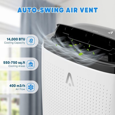 Aeric 8,000 BTU White Portable Air Conditioner with Remote