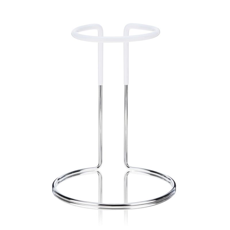 True Decanter Drying Stand and Holder, Essential Accessory Glassware Rack for Spot-Free Finish, Rubber Coating Protects Glass, Chrome Plated Iron, 1 of 4