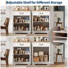 Farmhouse Buffet Cabinet with Storage,White Sideboard with 4 Doors & 2 Drawers, Adjustable Shelves Coffee Bar Cabinet,Multi-Functional Storage - 3 of 4