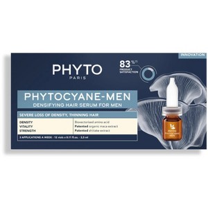 PHYTO PHYTOCYANE-MEN Densifying Treatment for Progressive Hair Thinning (12 Vials x 0.118 oz) Men Densify Serum for Hair Loss and Thinning Hair - 1 of 4