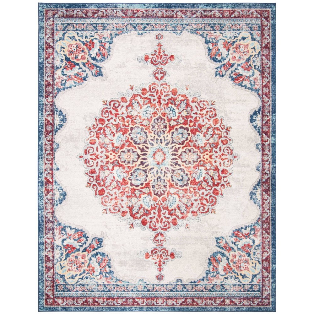 9'x12' Harriette Rug Ivory/Red - Safavieh