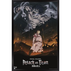 Trends International Attack on Titan: Season 4 - Key Visual 1 Framed Wall Poster Prints - 1 of 4