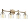 Quorum Lighting Rossington 4-Light Aged Brass Glass Shade 30 Ceiling Fan - 2 of 3