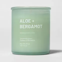 5oz Glass Jar Aloe and Bergamot Candle Green - Project 62™