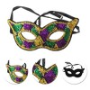 Unique Bargains Halloween Christmas Colorful Sequins Party Mask Purple Green Yellow 1Pc - 3 of 4