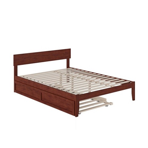 Trundle Bed Walnut Atlantic Furniture, Twin Xl Bed Frame Target