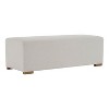 Sapphtopaz Modern Simple Ottoman with Upholstered Entryway Bench with Stable Bottom Support Vanity Stool for Living Room,Bedroom - 3 of 4
