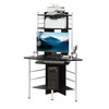 HOMCOM Arch Tower Computer Desk Compact Modern Home Office Writing Workstation P2 MDF With Keyboard Tray And Shelves - 4 of 4