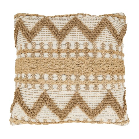 Ivory - White Textured throw pillows