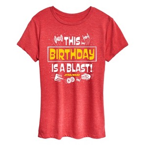 Women's - Star Wars - This Birthday Is A Blast Short Sleeve Graphic T-Shirt - 1 of 4