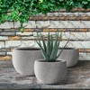 Rosemead Home & Garden 3pc Concrete Outdoor Planter Pot Cement Gray - 4 of 4