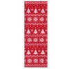 Washable Modern Christmas Tree Printed Rug Non Slip Low Pile Rug Soft Striped Xmas Floor Cover Foldable Indoor Carpet for Living Room Bedroom Office - 3 of 4