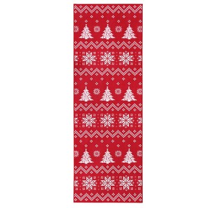 Washable Christmas Rugs for Living Room, Soft Non Slip Festival Decorative Carpet for Bedroom, Snowflake Print Home Decor Rugs for Dining Room - 1 of 4
