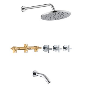 PROOX Triple Handle 2-Spray Tub and Shower Faucet - 1 of 4