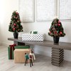 Nearly Natural 24-in Pre-Lit Fiber Optic Cosmopolitan Star Topped Artificial Christmas Tree with Decorative Planter - 4 of 4