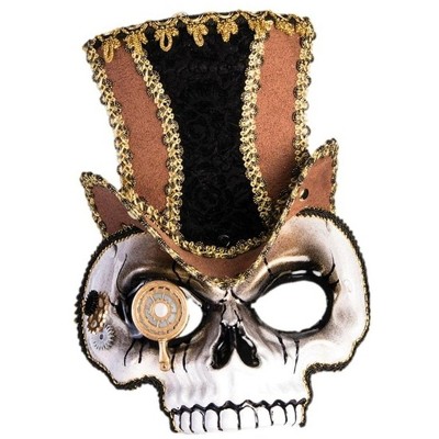 Forum Novelties Sir Steampunk Skull Half Mask With Hat