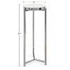 Kate and Laurel Aguilar Round Metal Drink Table, 8x8x23, Silver and White - 2 of 4