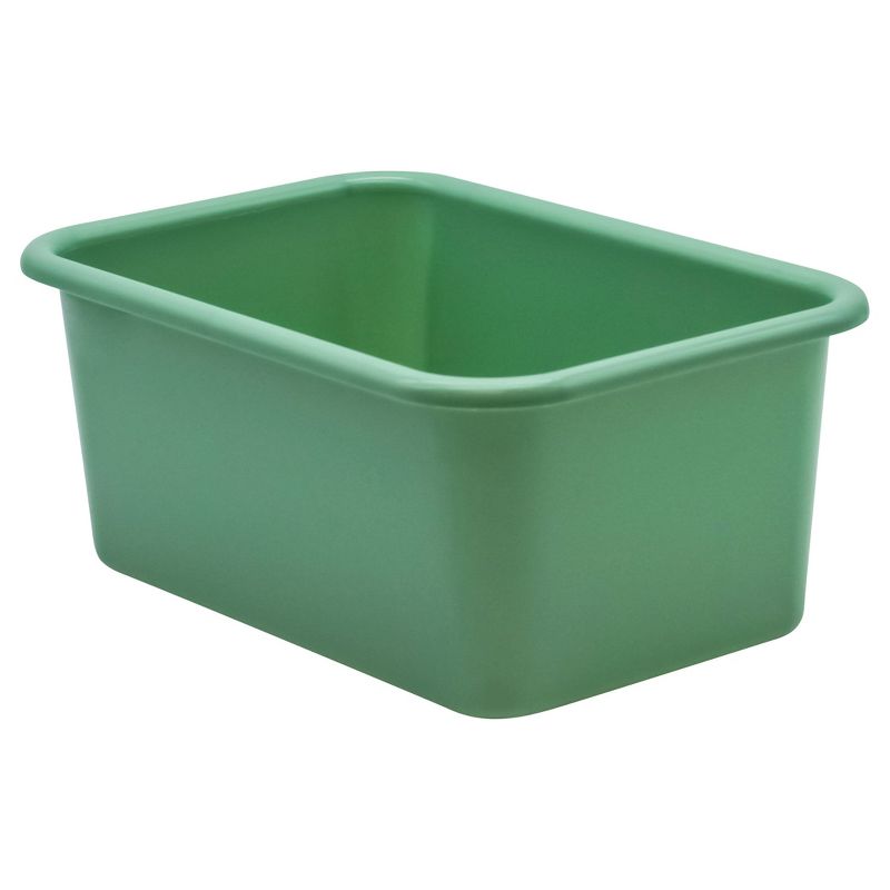 Teacher Created Resources® Eucalyptus Green Small Plastic Storage Bin, Pack of 6, 2 of 3