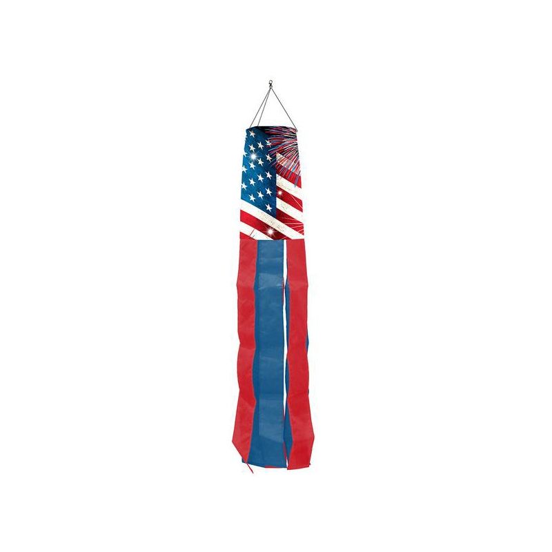 Briarwood Lane Summer 4th of July Stars and Stripes Windsock Wind Twister 40x6, 1 of 4