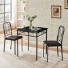 VECELO 5 Pieces Sets, Industrial Counter Height Tabletop with Bar Stools, Rectangle Breakfast Table and Chairs for Dining - image 2 of 4